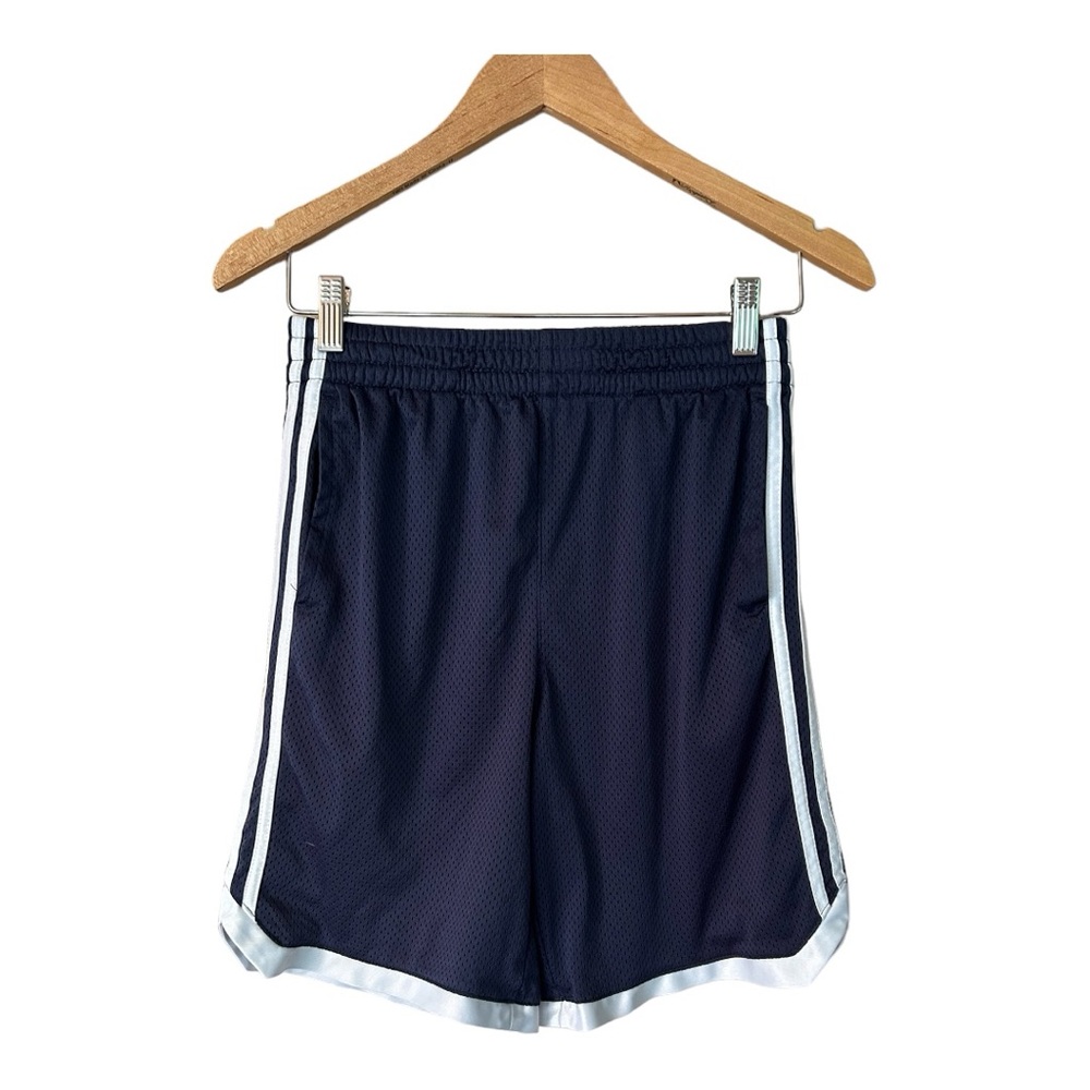 Adidas Boys Squadra Mesh Lined Athletic Shorts Blue Size Large